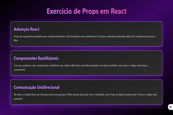 Exercicio de Props em React